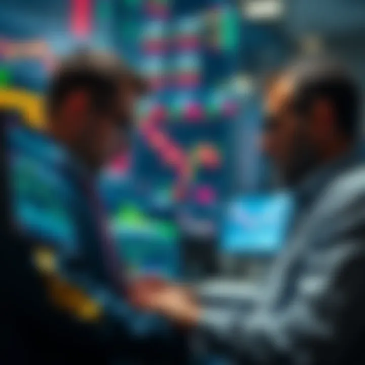 A trader analyzing stock charts and market trends, focusing on short selling strategies during a bear market.