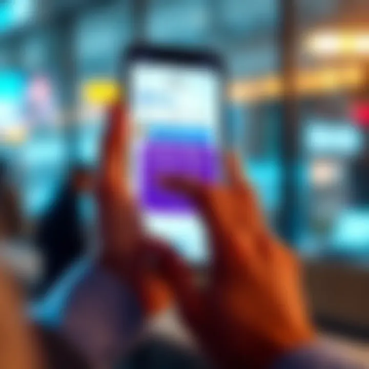 A person using a smartphone to sign a message in the BitPay app for cryptocurrency transactions.