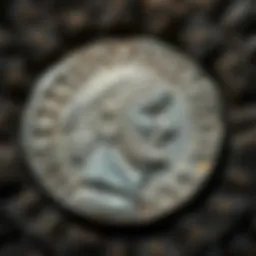 Silver Drachm of King Ariarathes IV Close-up of a silver drachm featuring the portrait of King Ariarathes IV, showcasing detailed craftsmanship and ancient design.