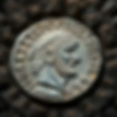 Silver Drachm of King Ariarathes IV Close-up of a silver drachm featuring the portrait of King Ariarathes IV, showcasing detailed craftsmanship and ancient design.