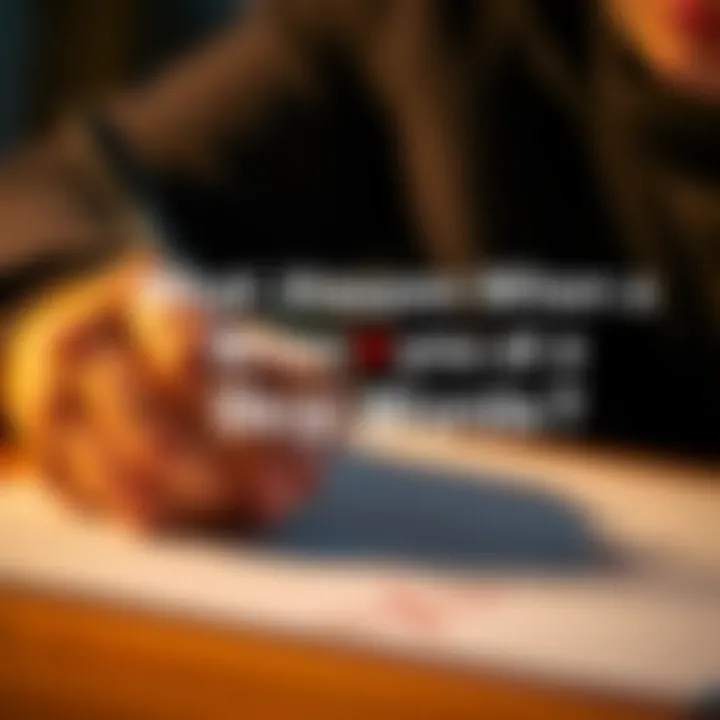 A person is crossing out words on a paper while writing, showing the impact of cutting down text.