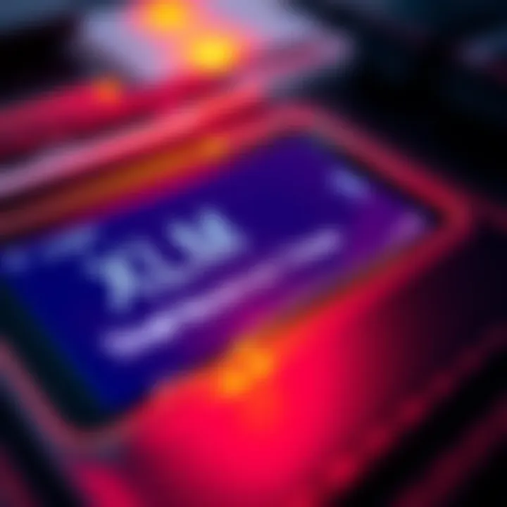 A close-up view of a digital wallet displaying tiny amounts of XLM being received over time.