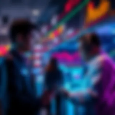 Traders engaging in small swap transactions on a trading platform, showcasing convenience and efficiency.