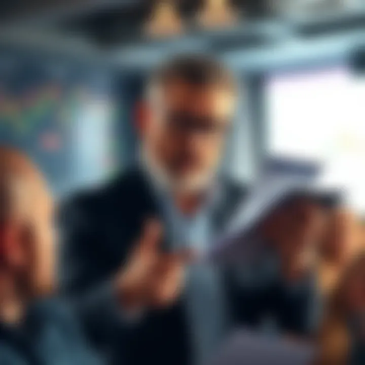 A wise-looking man sharing knowledge about Bitcoin with an audience, showcasing charts and graphs related to cryptocurrency.
