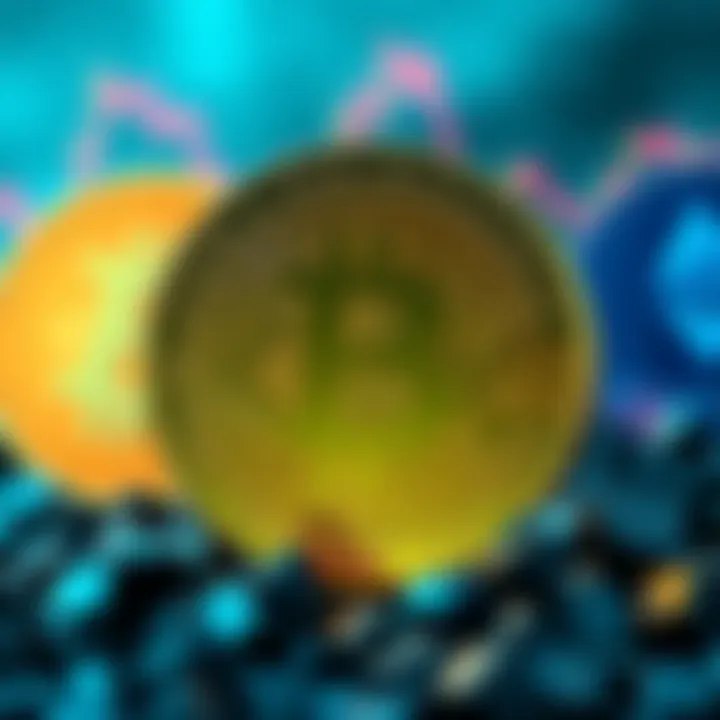 A graphic showing the SOL cryptocurrency symbol with bitcoin and ethereum symbols in the background, representing a market comparison.
