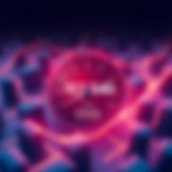 A digital illustration showing Solana's blockchain performance with a speedometer indicating high transactions per second, symbolizing its recent achievement in scalability.