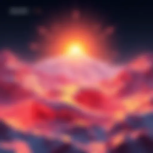 A visual representation of Solana's Alpenglow upgrade, showcasing enhanced speed and efficiency in blockchain transactions with a focus on payments and DeFi.