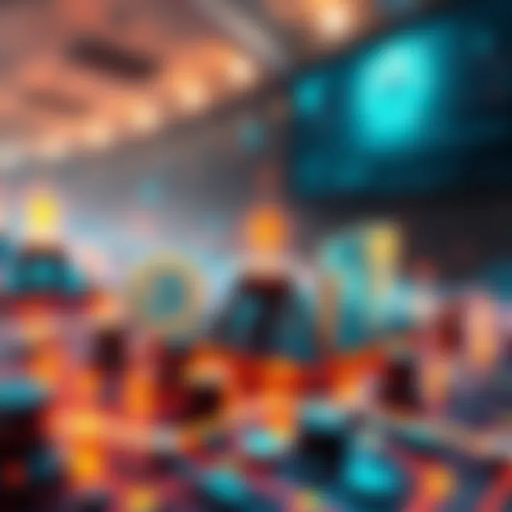 A futuristic depiction of Solana's platform with financial symbols and digital assets, highlighting its growth and institutional appeal.