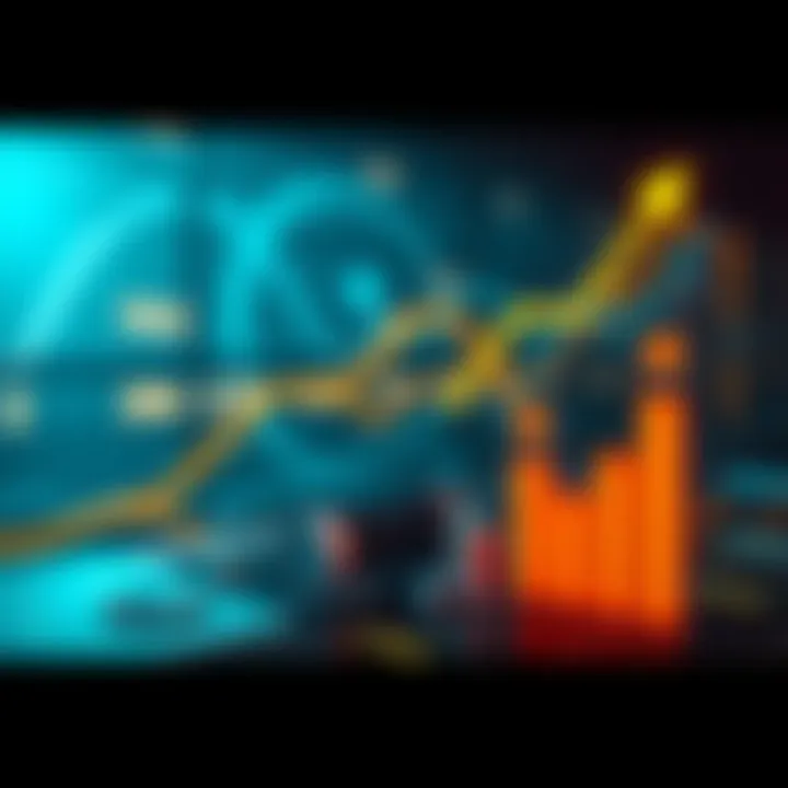 A digital graphic showing upward trends related to Solana's performance with symbols of growth and analysis.