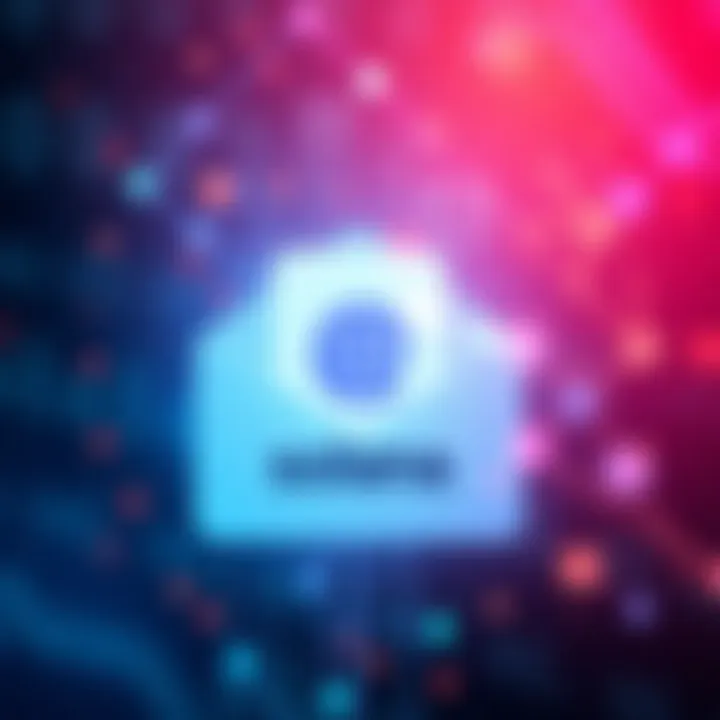 A graphic showing an inbox with email icons and the Solana logo, representing Solana Mobile's email service