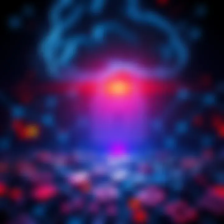 A visual representation of a security breach in the Solana network, showing a locked padlock and digital assets under threat, with a dark cloud overhead symbolizing uncertainty.