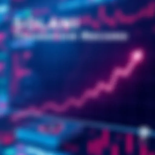 Solana Stablecoin Transfers Record A digital representation of Solana's $1 trillion stablecoin transfers with a graph showing upward trends in cryptocurrency transactions.