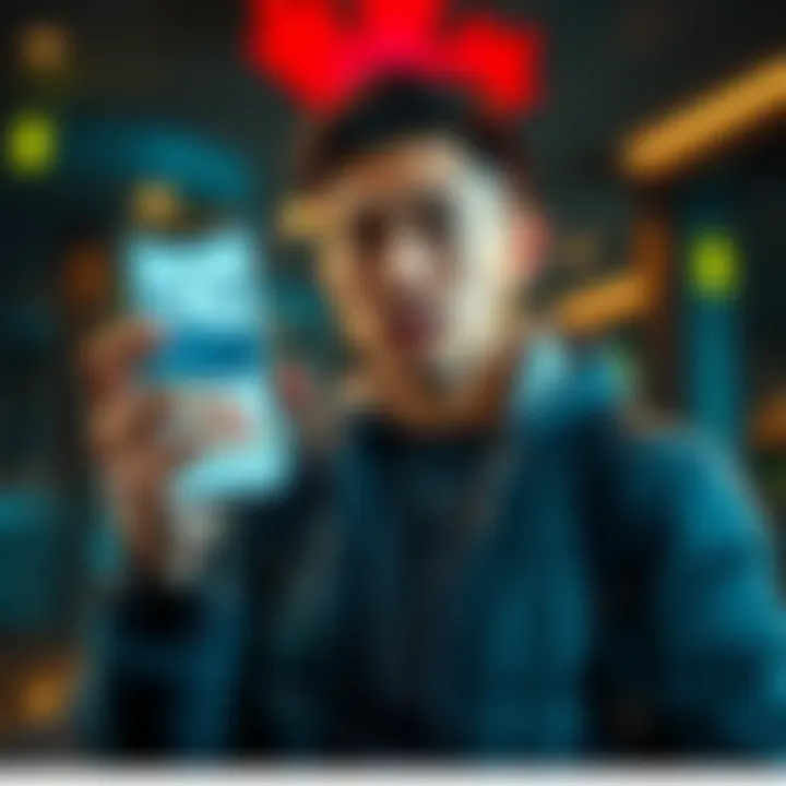 A Canadian holding a smartphone displaying cryptocurrency exchange apps while looking concerned about conversion limits.