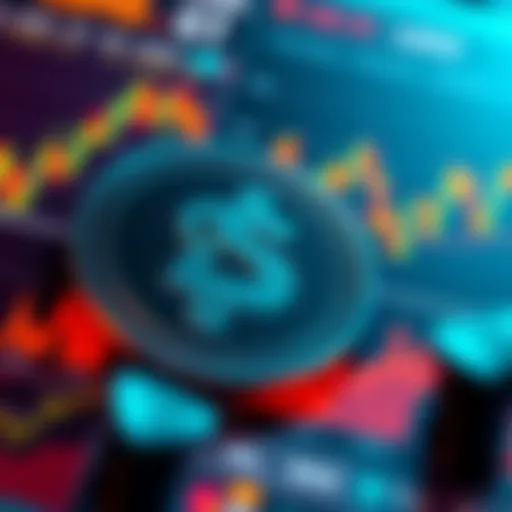 A visual representation of the Solana USDC stable coin with graphs showing market trends and fluctuations in SOL value.