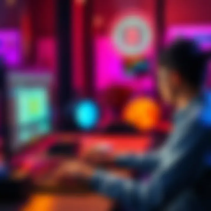 A person using a computer to explore Solana with USDC funds, showing a digital wallet interface.