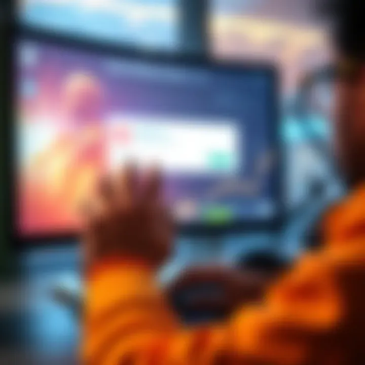 A person looking at their computer screen showing a pending Solana transaction, feeling frustrated.