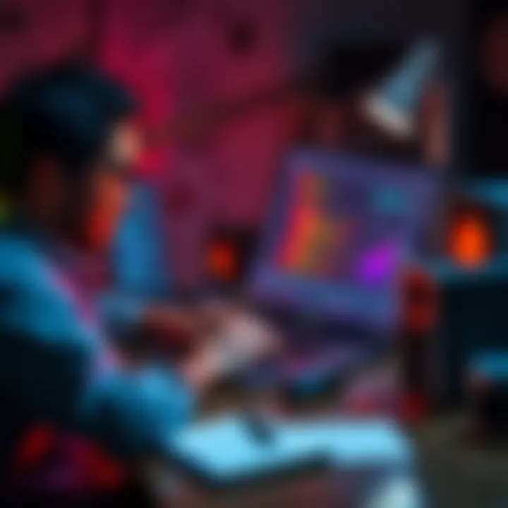 A solo developer sits at a desk, focused on coding a Rust MEV bot, with a laptop displaying graphs and code on the screen. Nearby, a notepad with notes on cost-effective node setups is visible.