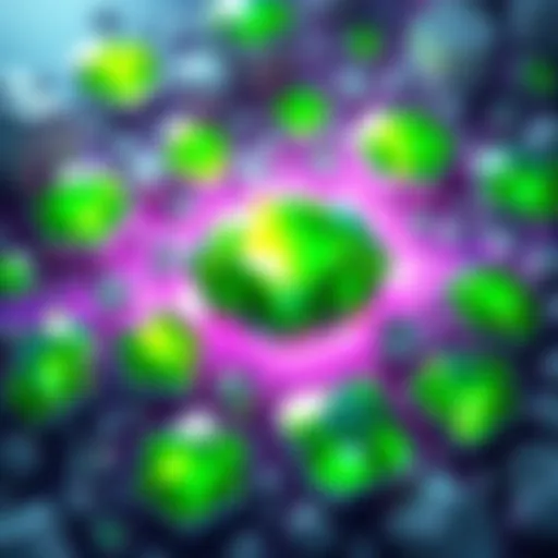 Illustration of green gems and Essence representing Sorare game currency and resources