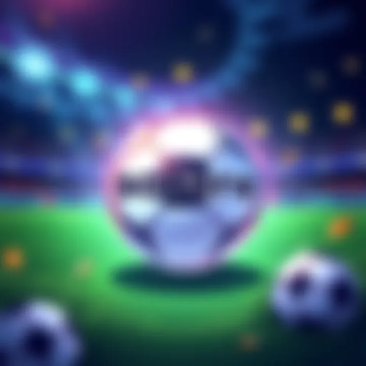 An illustration showing the Sorare logo with a soccer ball and a background depicting a shift from free-to-play to a new rewards system.