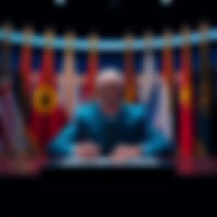 South Carolina Governor signing pro-crypto legislation with flags in background