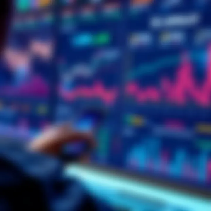 A person examining charts and graphs related to stablecoin liquidity pools while holding a smartphone, representing investment strategies in DeFi.