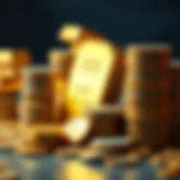 Stacks of coins and gold bars A collection of coins and gold bars symbolizing alternative stores of value