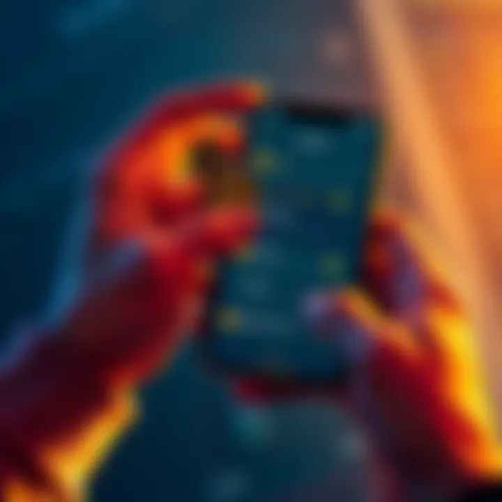 A person holding Solana coins with a digital wallet app open on a smartphone showing staking options.