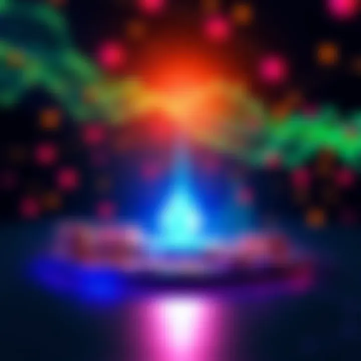 A graphic showing the differences between staking and delegation in cryptocurrency, featuring icons of coins and validators