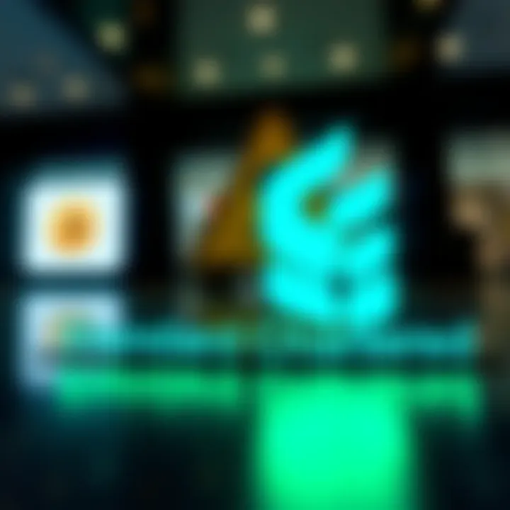 Standard Chartered logo with a digital coin symbol representing stablecoins and a warning sign in the background