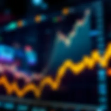 Stock market chart with misleading upward trend A stock market chart showing a sharp rise followed by a decline, indicating a bull trap scenario.