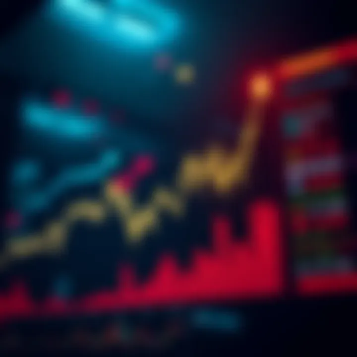 Graph showing upward trends in the stock market with investment tips on the side