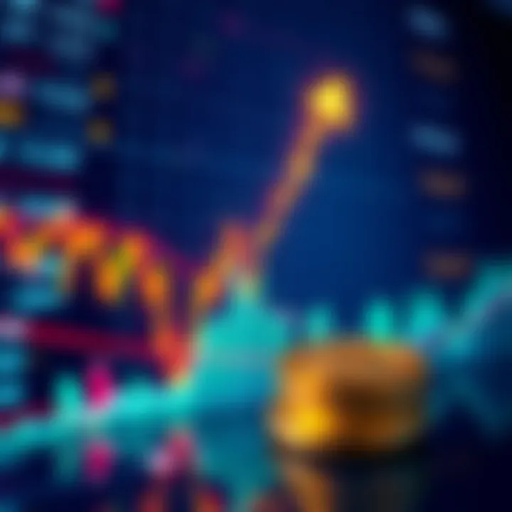 A graph showing a decline in stock prices alongside a rise in cryptocurrency values, symbolizing a potential market shift.