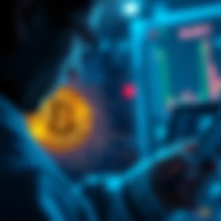 A visual representation of Bitcoin disappearing from a digital wallet, showing a shocked user looking at their device with a Bitcoin symbol fading away.