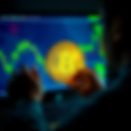 A person examining Bitcoin on a computer screen with a lock symbol, representing security concerns about Bitcoin exchanges.