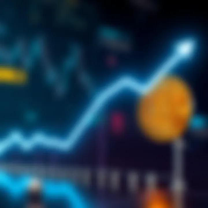 A graphic showing a Bitcoin symbol alongside a downward trend line, representing the sale of cryptocurrency by Strategy after a major announcement.