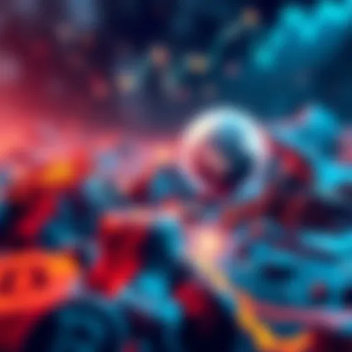 A visual representation of STRC's impact on Terra Luna 2.0, featuring cryptocurrency symbols and market trends
