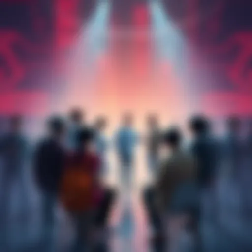 A visual representation of DAOs facing challenges with automated bots, showing a group of people discussing solutions like biometric verification for decentralized governance.