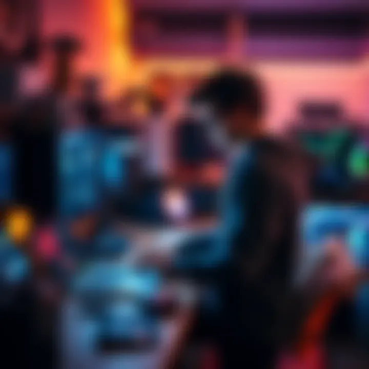 A college student working on assembling a budget-friendly crypto mining rig at a desk with a laptop and various components.