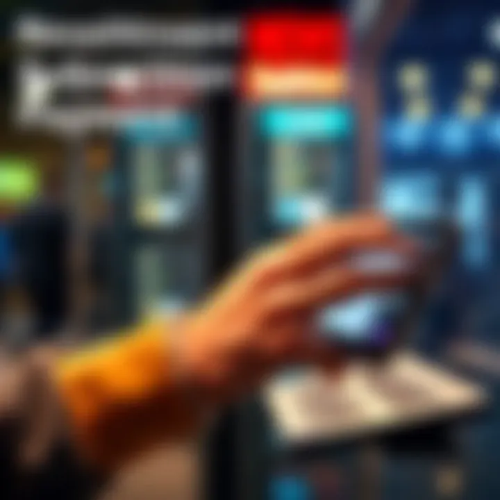 A person using a digital device to manage subscription payments effortlessly with a user-friendly interface and instant transaction options.