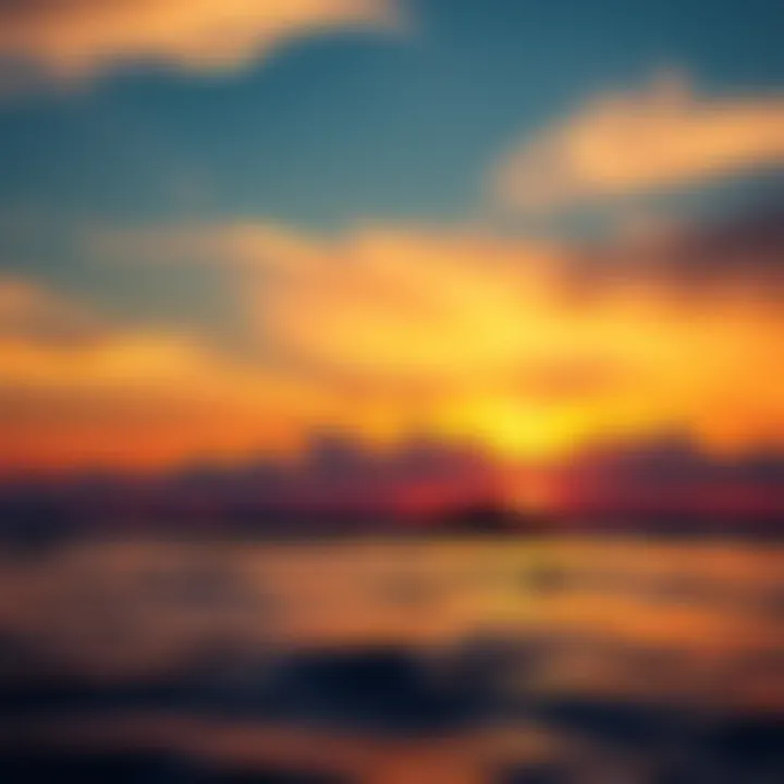 A beautiful sunset reflecting on a calm ocean, symbolizing the fleeting moments of life.
