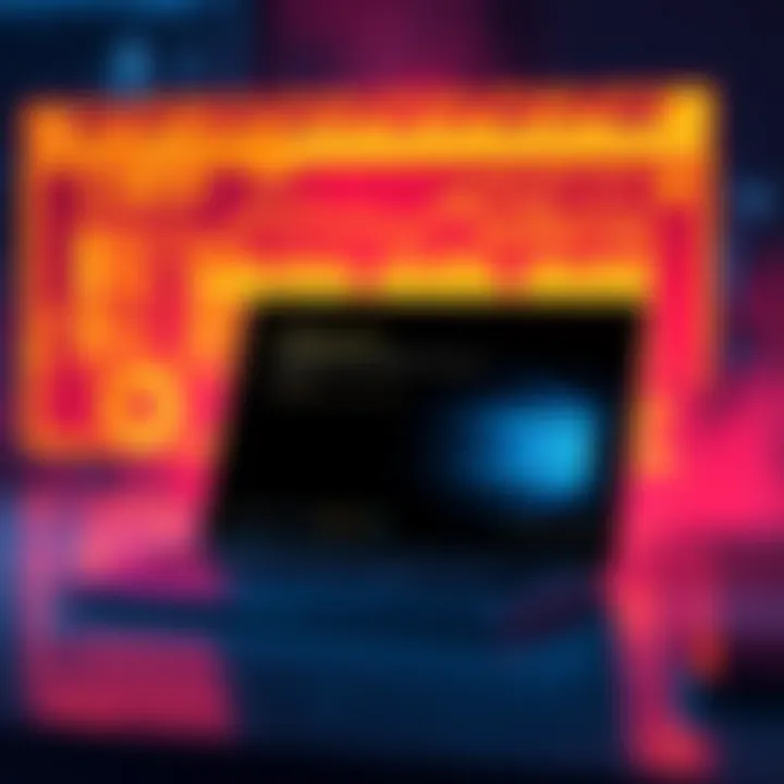 A Surface Book 2 laptop showing error messages related to GPU performance during mining activity.