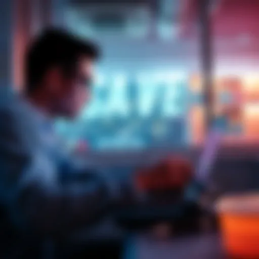 Individual engaged in taking surveys online for cash with Survey Junkie on a laptop