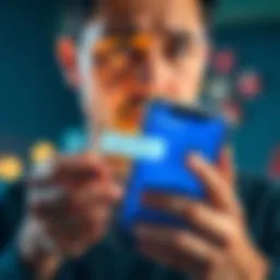 A person looks worried while holding a smartphone showing a text message from Coinbase with a withdrawal code
