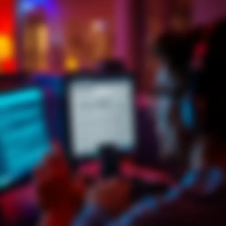 A person looking at a computer screen displaying a Trezor support email, appearing concerned about a potential scam.