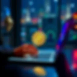 A person using a laptop to swap Bitcoin for Ethereum while maintaining privacy