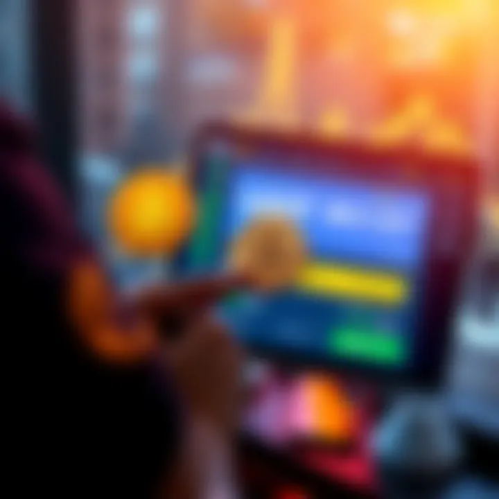 A person exchanging Bitcoin for Tether on a digital platform, showing a Bitcoin wallet and USDT balance on screen, with a sense of transaction security.