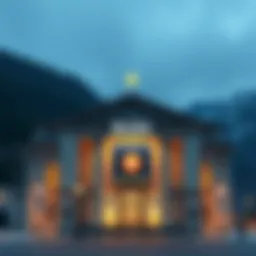 A large Swiss bank building with signs indicating cryptocurrency services, symbolizing its entry into the crypto market.