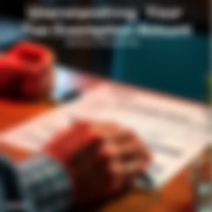 Tax Exemption Form with Calculator A person filling out a tax exemption form while using a calculator to calculate their withheld taxes