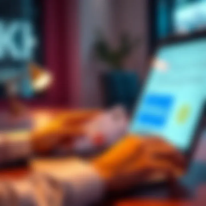 A person looking at tax documents with a laptop showing Kraken and Coinbase logos, highlighting the importance of tax forms.