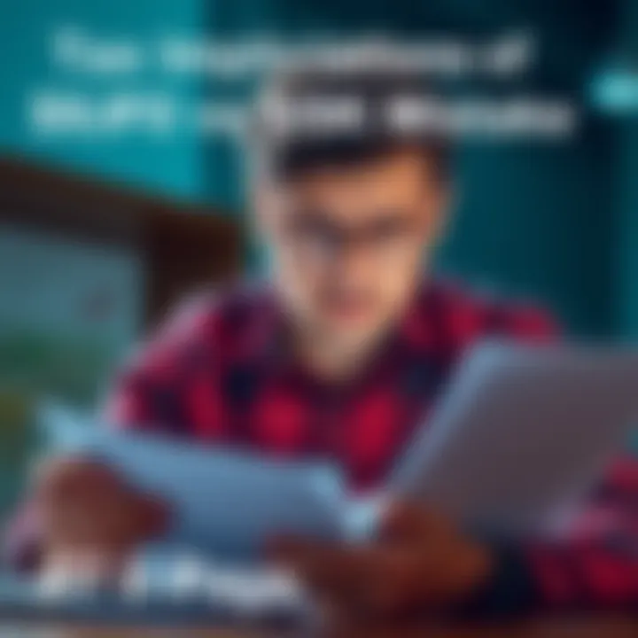 A concerned taxpayer reviewing tax paperwork with a calculator, reflecting on a recent $9,000 tax mistake from using FIFO instead of HIFO.